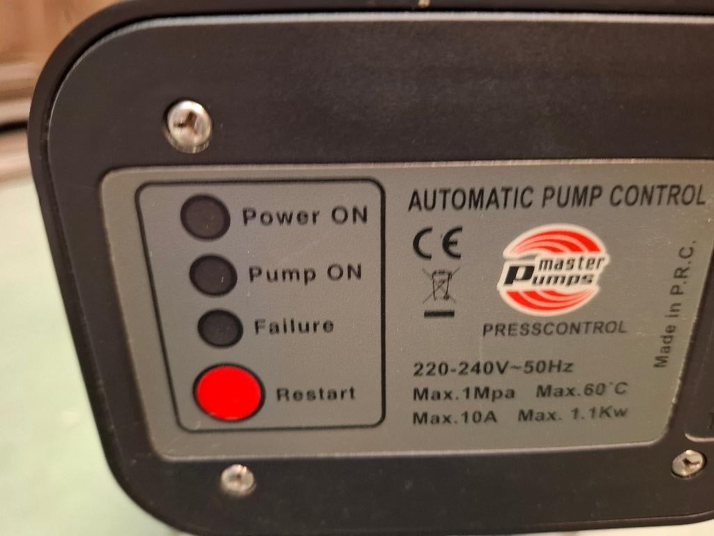 groupe hydrophore master pump, Jardin & Terrasse, Pompes à eau, Enlèvement, Utilisé, Électrique, Pompe pour citernes d'eau de pluie