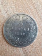 pièce de 5 francs en argent français, Timbres & Monnaies, Métaux nobles & Lingots, Enlèvement ou Envoi, Argent