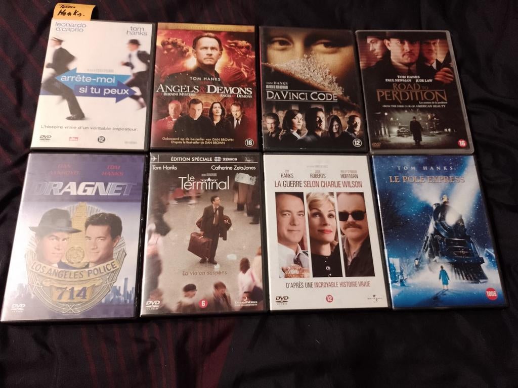 A vendre en DVD 8 films Tom Hanks, À partir de 9 ans, Enlèvement ou Envoi, Comme neuf, Action