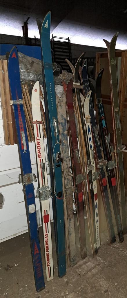 Ski's oude Ski's decoratie, Ophalen