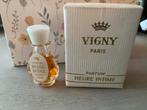 Parfum miniatuur Vigny Paris Heure Intime, Verzamelen, Ophalen of Verzenden, Zo goed als nieuw, Miniatuur, Gevuld