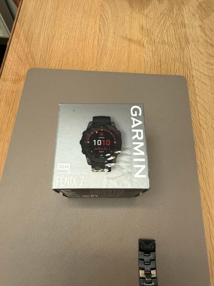 Garmin Fenix 7 solar, Handtassen en Accessoires, Sporthorloges, Nieuw, Zwart, Afstand, Calorieverbanding, Conditie, GPS, Hartslag