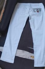 Stretch witte broek large met pailletten Kitty, Kleding | Dames, Wit, Maat 42/44 (L), Ophalen of Verzenden, Zo goed als nieuw