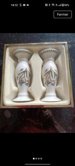 2 bougeoirs neufs Portmeirion, Enlèvement, Autres matériaux, Chandelier, Bleu