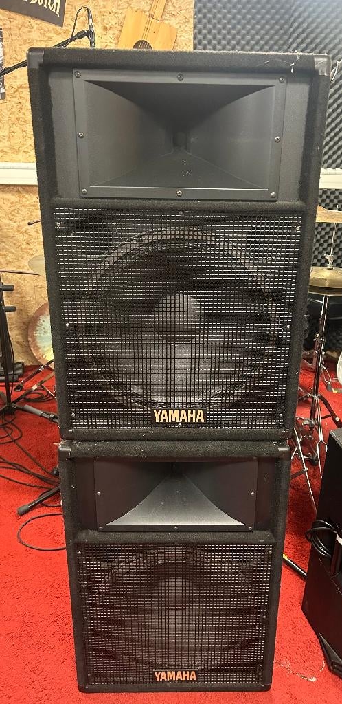 Luidsprekers Yamaha S115I VN 2 stuks, Gebruikt, 120 watt of meer, Front, Rear of Stereo speakers, Ophalen
