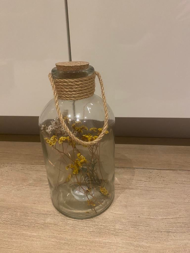 Decoratieve flesje met bloempjes, Verzamelen, Glas en Drinkglazen, Ophalen, Zo goed als nieuw