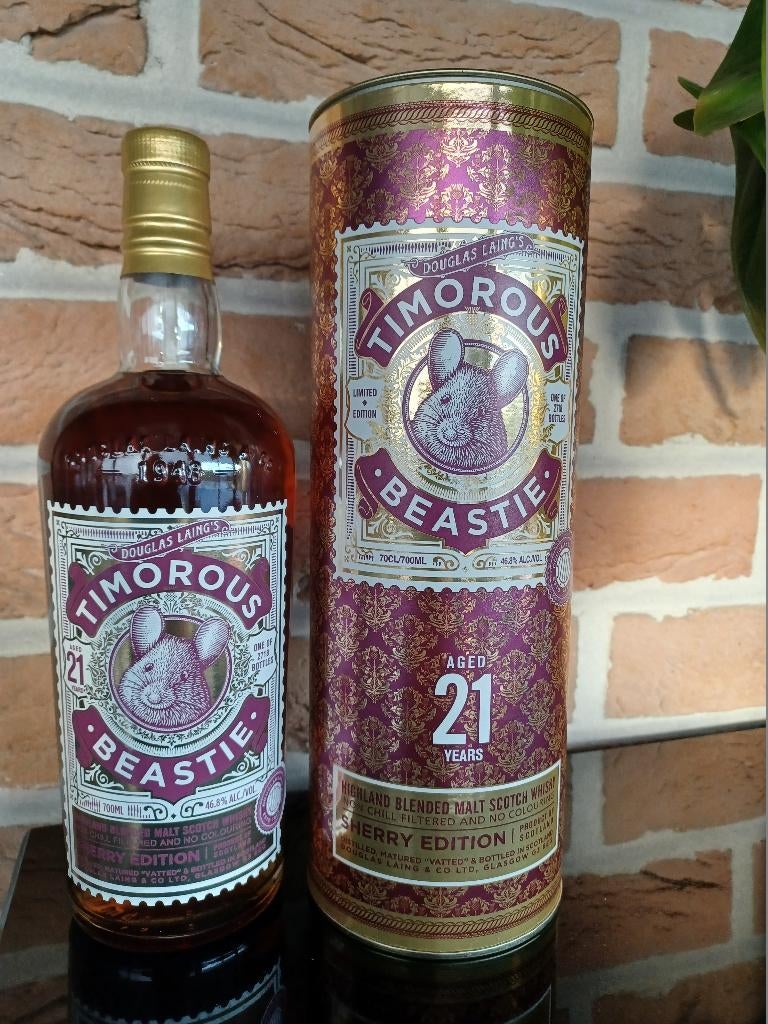Whisky Timorous Beastie 21y DL Sherry Edition, Ophalen of Verzenden