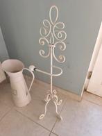 Porte papier toilette sur pied métal chic + broc déco bain, Maison & Meubles, Enlèvement, Blanc