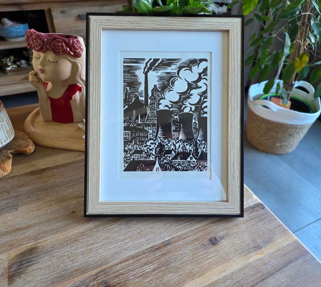 Tirage original de Masereel, dans un nouveau cadre. Très bon, Antiquités & Art, Enlèvement ou Envoi