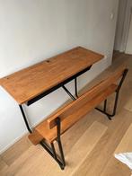 Oude dubbele schoolbank, Enlèvement, Utilisé, Table