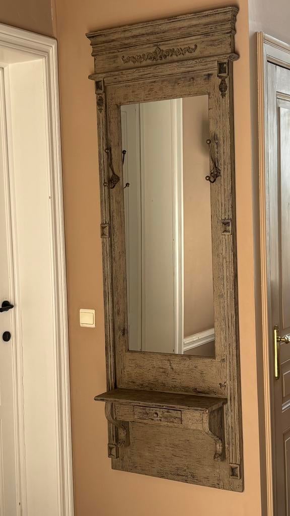 Miroir porte-manteaux, Antiek en Kunst, Antiek | Spiegels, Ophalen, 50 tot 100 cm, 150 tot 200 cm
