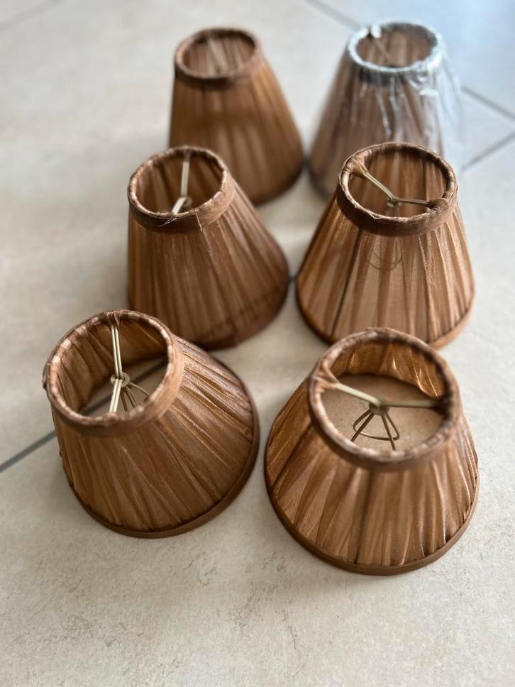 6 abat-jour plissés, Maison & Meubles, Lampes | Abat-jour, Comme neuf, Enlèvement
