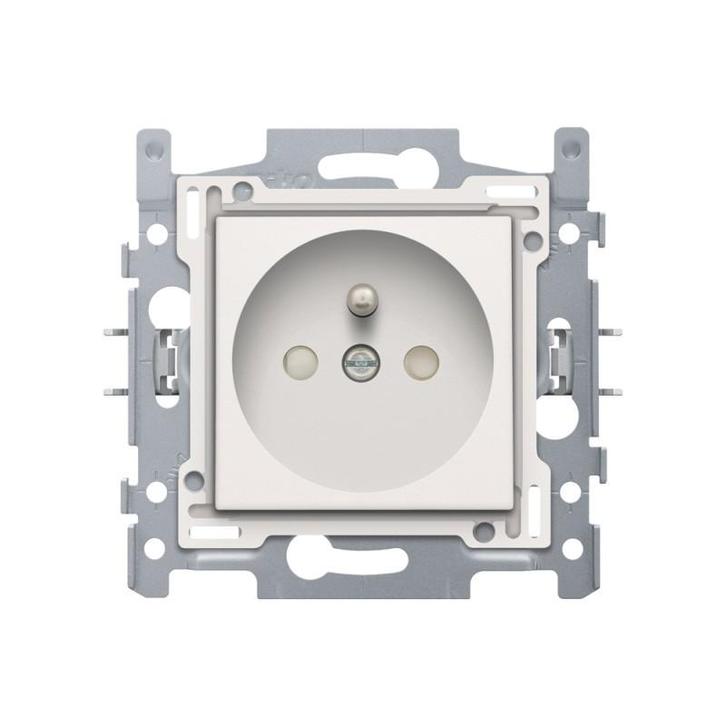 NIKO Prise encastrable avec broche de terre 28,5 mm, Doe-het-zelf en Bouw, Elektriciteit en Kabels, Nieuw, Stekker, Ophalen