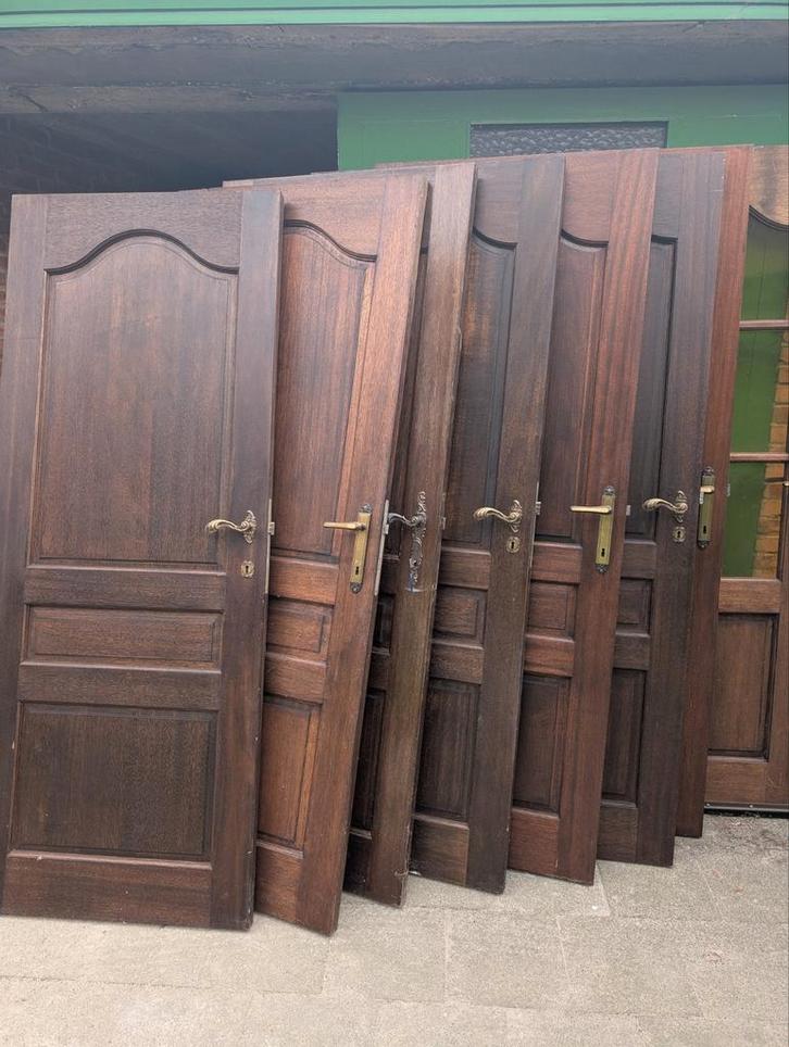 Portes intérieures en chêne massif avec serrures, charnières, Bricolage & Construction, Fenêtres & Moustiquaires, Comme neuf, Porte intérieure