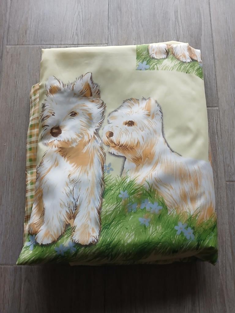 Housse de couette d'été motifs petits chiens, légère, douce, Enlèvement, Housse de couette