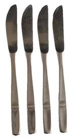 Ensemble de 4 couteaux de table WMF Cromargan Lubeck 21,4 cm, Envoi, Comme neuf, Inox ou Chrome, Ensemble de couverts