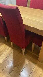 Vol eikentafel en 6 stoelen, Huis en Inrichting, Tafels | Eettafels, Ophalen, Gebruikt, Klassiek, Eikenhout