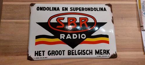 Envoyez un e-mail à SBR Radio The Great Belgian Brand 1933., Collections, Marques & Objets publicitaires, Utilisé, Panneau publicitaire