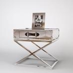 2x Eichholtz LUXE bijzettafel nachtkastje Barclay tafeltje, Huis en Inrichting, Ophalen, Gebruikt, Metaal of Aluminium, 55 tot 70 cm