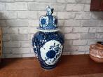 Delfts Blauw Boch dekselvaas., Antiek en Kunst, Ophalen of Verzenden
