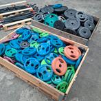 Groot Lot  Partij Gewichten schijven + veel Extra baren, Ophalen, Zo goed als nieuw