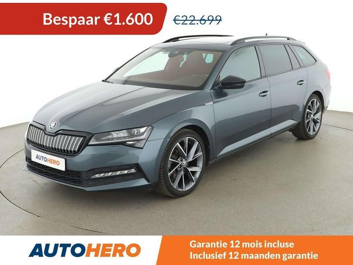 Skoda Superb 1.4 Plug-in Hybrid Sportline iV (bj 2020), Auto's, Skoda, Te koop, Superb, ABS, Achteruitrijcamera, Adaptive Cruise Control