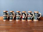 Set van 6 oude bierpullen " Hopfen und Malz", Ophalen of Verzenden