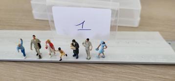 set met 21x mooie perron figuren H0 1:87 - zie alle foto's  beschikbaar voor biedingen