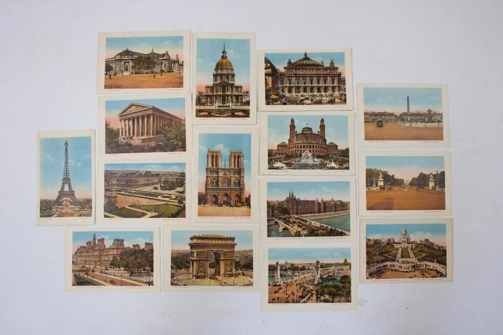15 cartes en couleur  de Paris, vers 1920, Collections, Cartes postales | Étranger, France, Avant 1920, Enlèvement ou Envoi