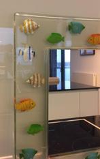 degelijke unieke spiegel met tropische vissen, Huis en Inrichting, Woonaccessoires | Spiegels, Minder dan 100 cm, Gebruikt, 50 tot 75 cm