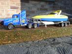 Lang transport vervoer;truck met o.a. plezierjacht/aanhanger, Ophalen, Gebruikt, Bus of Vrachtwagen