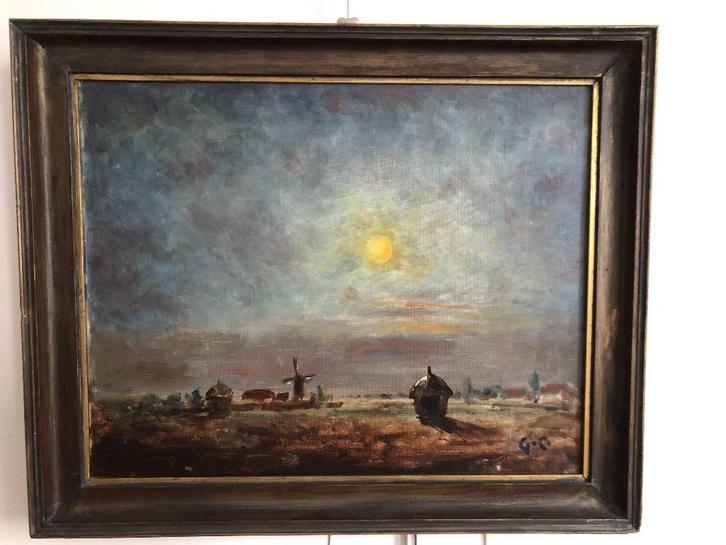 Landschap Georges Chabot, Antiek en Kunst, Kunst | Schilderijen | Klassiek, Ophalen