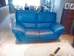 Lederen salon 3+2+1 zit goede staat, Ophalen, Gebruikt, Rechte bank, Leer