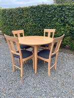 Tafel en 4 stoelen, Huis en Inrichting, Tafels | Eettafels, Ophalen, 50 tot 100 cm, Rond, 50 tot 100 cm