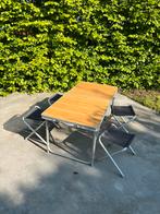 Compacte Campingtafel met 4 krukjes Outwell, Caravans en Kamperen, Ophalen, Gebruikt, Campingtafel
