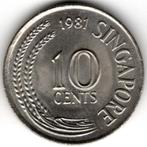 Singapore : 10 Cents 1981 UNC  KM#3  Ref 14043, Ophalen of Verzenden, Zuidoost-Azië, Losse munt