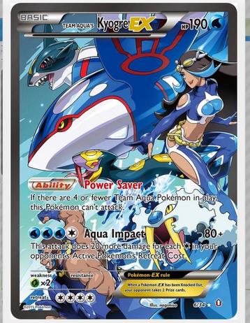 GEZOCHT: Team Aqua’s Kyogre EX 6 beschikbaar voor biedingen