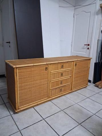 Enfilade Dal Vera Vintage Rotin & Bambou 1960 beschikbaar voor biedingen