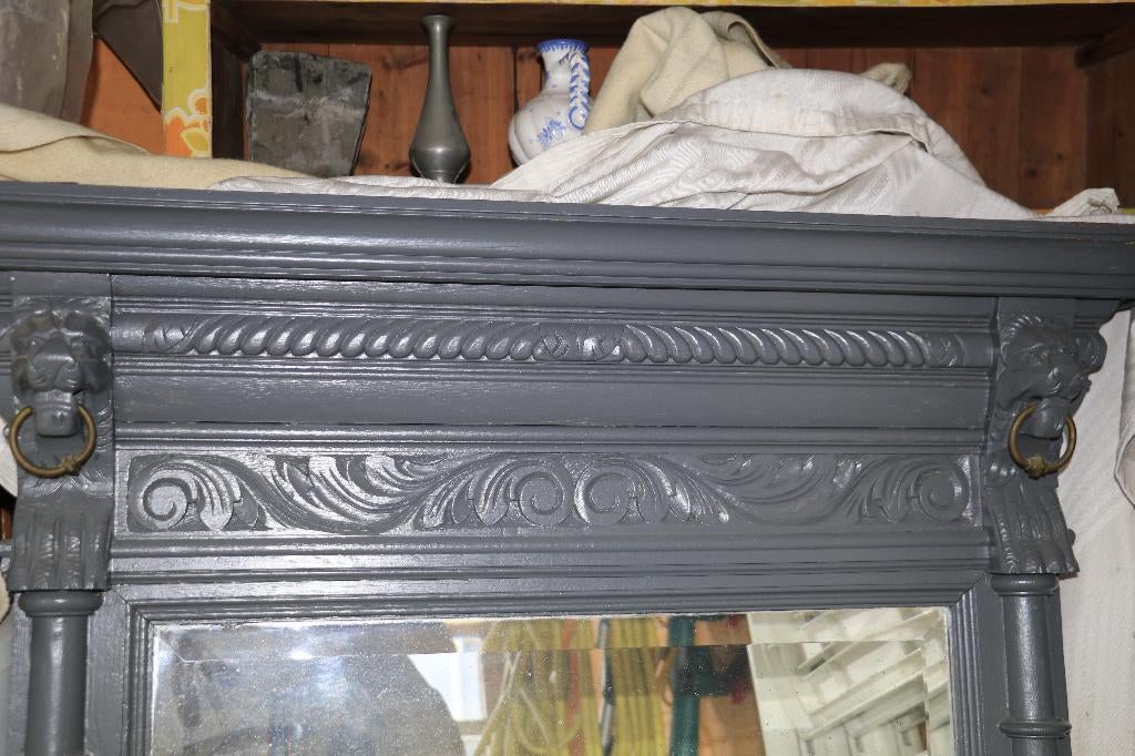 miroir tête de lion, Huis en Inrichting, Woonaccessoires | Spiegels, Gebruikt, 100 tot 125 cm, 150 tot 200 cm, Rechthoekig, Ophalen