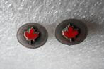 Manchet Knopen Zilver Canada, Handtassen en Accessoires, Manchetknopen, Ophalen, Zo goed als nieuw, Zilver