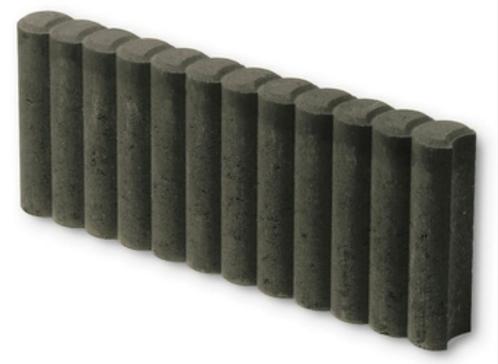 20 palissades en béton rondes 50x20x6 cm anthracite, Jardin & Terrasse, Traverses & Bordures, Utilisé, Bordure, Béton, Moins de 25 cm