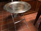 Metalen ronde butlertray bijzettafel India tafel, Huis en Inrichting, Ophalen of Verzenden, Nieuw