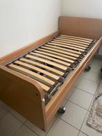 Verstelbaar ziekenhuisbed op wieletjes, Huis en Inrichting, Ophalen, Eenpersoons, Overige maten, Hout