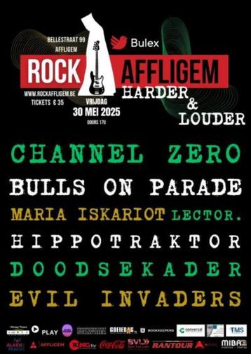 Tickets Rock Affligem vrijdag 30 mei beschikbaar voor biedingen