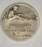 Zilveren WO1 medaille 1914-1919 met doosje, Verzamelen, Ophalen of Verzenden, Overige soorten, Lintje, Medaille of Wings