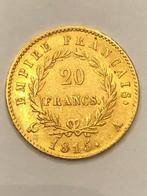 Munt goud Frankrijk 20 FR Napoleon Empereur 1815 A zeldzaam, Verzenden, Frankrijk, Losse munt, Goud