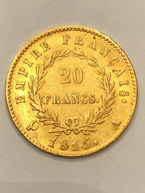 Munt goud Frankrijk 20 FR Napoleon Empereur 1815 A zeldzaam, Postzegels en Munten, Munten | Europa | Niet-Euromunten, Losse munt