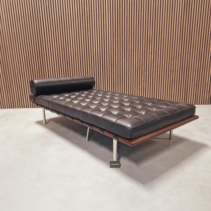 Knoll Barcelona Daybed - Volo Zwart, Antiek en Kunst, Antiek | Meubels | Stoelen en Sofa's