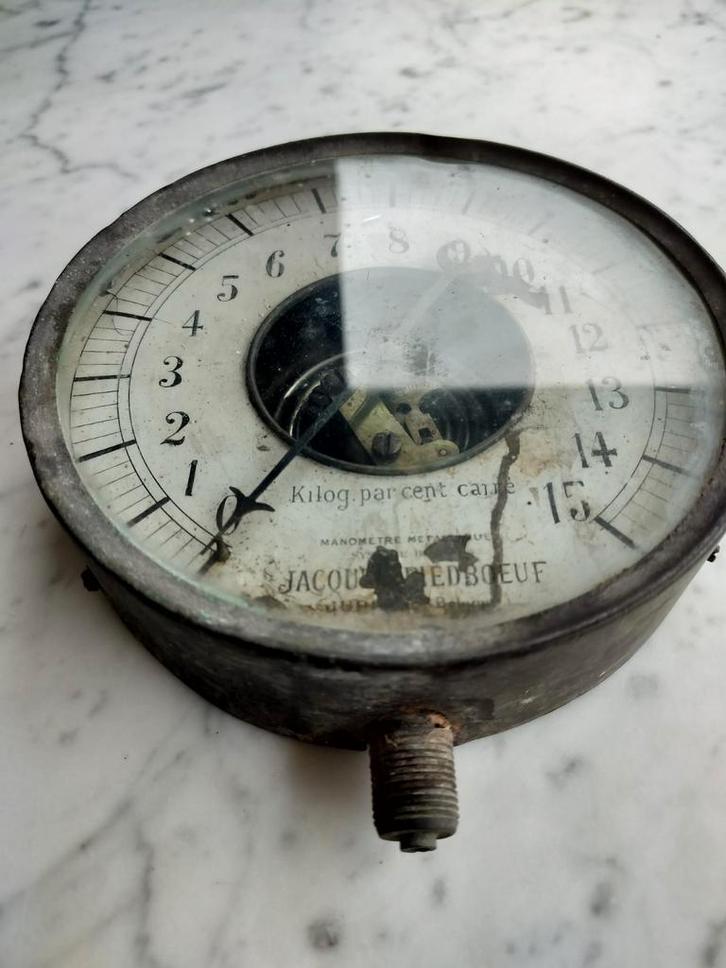 Jacoupied Boeuf manometer, Antiek en Kunst, Antiek | Gereedschap en Instrumenten, Ophalen of Verzenden