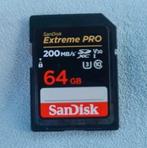 Sandisk 64 GB Extreme Pro SD-geheugenkaart, Audio, Tv en Foto, Foto | Geheugenkaarten, Ophalen of Verzenden, Nieuw, SD, 64 GB